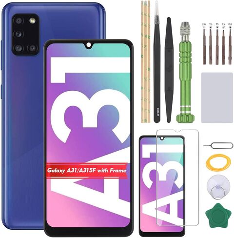 قطعة بديلة للشاشة لهاتف Samsung Galaxy A31 A315F SM-A315F/DS SM-A315G SM-A315N مجموعة رقمية لشاشة اللمس LCD (مع إطار، إصدار Incell) in Kuwait