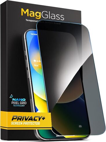 واقي شاشة للخصوصية من magglass لهاتف iPhone 16 PRO (2024) زجاج مقوى مضاد للتجسس مع تقنية Nano-Pixel (يتضمن دليل أداة الاستخدام السهلة) in Kuwait