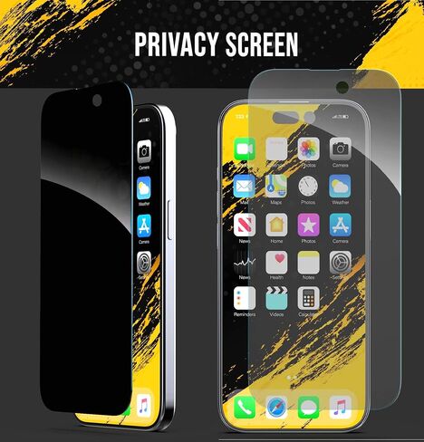 واقي شاشة للخصوصية من magglass لهاتف iPhone 16 PRO (2024) زجاج مقوى مضاد للتجسس مع تقنية Nano-Pixel (يتضمن دليل أداة الاستخدام السهلة) in Kuwait