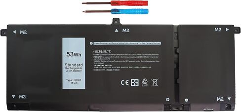 H5CKD Battery 53WH 15V for Dell Latitude 3410 3510, Inspiron 5300 5301 5401 5402 5408 5409 5501 5502 5509, 5400 5406 7405 2-in-1, 7300 2-in-1 Silver, Vostro 5300 5401 5501, JK6Y6 9077G 7T8CD Notebook in Saudi Arabia