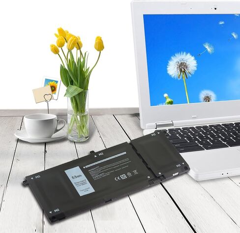 H5CKD Battery 53WH 15V for Dell Latitude 3410 3510, Inspiron 5300 5301 5401 5402 5408 5409 5501 5502 5509, 5400 5406 7405 2-in-1, 7300 2-in-1 Silver, Vostro 5300 5401 5501, JK6Y6 9077G 7T8CD Notebook in Saudi Arabia