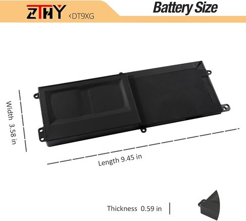 استبدال بطارية الكمبيوتر المحمول ZTHY 90Wh DT9XG لجهاز Dell Alienware Area-51m R1 R2 ALWA51M-D1968W D1968B D1969PW D1733B D1746W D1735DB D1733PB D1766W D1748DW D1746B D1766B D1741DB Series 07PWKV 0KJ واي فاي 11.4 فولت in Saudi Arabia