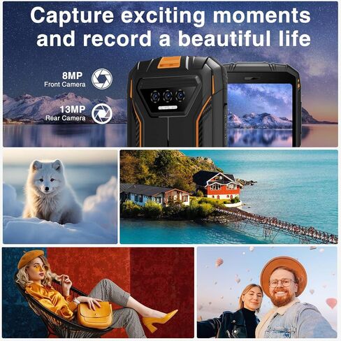 DOOGEE S41 MAX هواتف ذكية متينة، 16 جيجابايت + 256 جيجابايت/1 تيرابايت فتح الهواتف المحمولة، هاتف Android 13 القوي، بطارية 6300 مللي أمبير في الساعة، هاتف محمول متين 5.5 بوصة HD+، IP68/69K/شريحة اتصال 4G مزدوجة/معرف الوجه/OTG/NFC/GPS، برتقالي in Kuwait