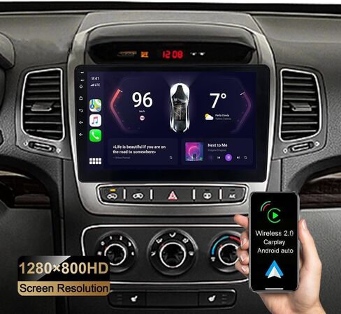 ستيريو سيارة Android 13.0 مزدوج Din - CarPlay Android Auto Car Audio مستقبل الوسائط المتعددة 9 بوصة شاشة تعمل باللمس راديو السيارة مع نظام تحديد المواقع بلوتوث وكاميرا احتياطية لكيا سورينتو MK3 2014-2015 in Saudi Arabia