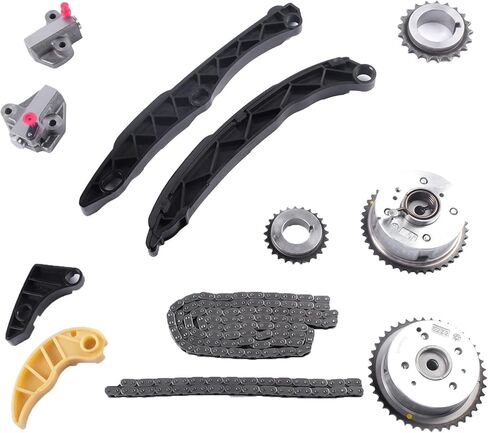 Timing Chain Kit with Intake & Exhaust Camshaft Gear Sprocket for 2012-2016 Kia Rio Forte5 Soul 1.6L Engine Aftermarket Parts, Replacement OE 243502B600 243702B610 244312B620 244202B611 in Saudi Arabia