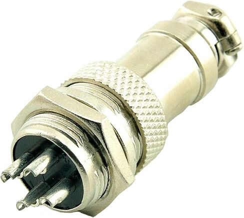 GX16 3Pin Male Female Aviation Connector Plug 16MM Wire Panel Metal Connector Silver (5 Sets) in Saudi Arabia