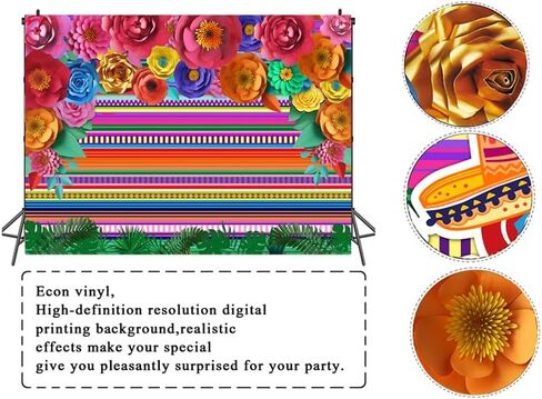 LTLYH 7x5ft Fiesta Theme Backdrop Cinco De Mayo Party Decorations Backdrop Mexican Photo Booth Backdrop Summer Pool Mexicana Birthday Party Supplies 177 in Saudi Arabia