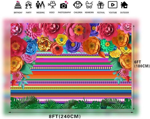 LTLYH 7x5ft Fiesta Theme Backdrop Cinco De Mayo Party Decorations Backdrop Mexican Photo Booth Backdrop Summer Pool Mexicana Birthday Party Supplies 177 in Saudi Arabia