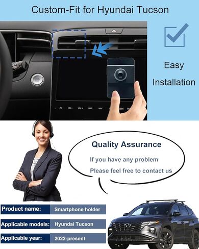 Hyundai Tucson Phone Mount Magnetic Tucson Phone Holder for 2024 Hyundai Tucson Accessories Tucson and Santa Cruz Phone Holder 2022-present Compatible for All Cell Phones in Kuwait