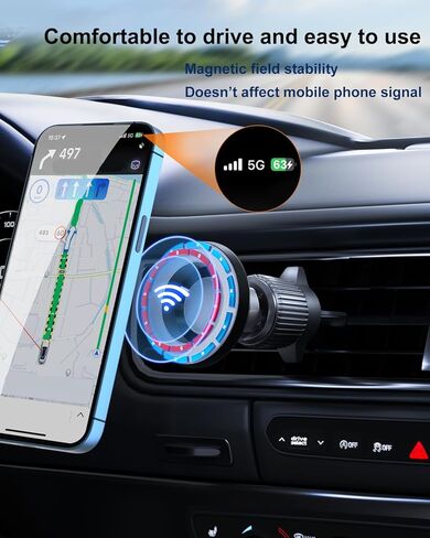 Hyundai Tucson Phone Mount Magnetic Tucson Phone Holder for 2024 Hyundai Tucson Accessories Tucson and Santa Cruz Phone Holder 2022-present Compatible for All Cell Phones in Kuwait