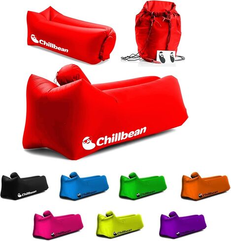 Inflatable Lounger Air Sofa Chair, Inflatable Lounger Hammock with Pillow, Beach Inflatable Couch, Anti Leak Single Layer Nylon Couch for Outdoor Camping, Hiking and Beach (Black), CHB-1 in Saudi Arabia
