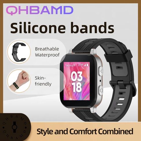 3 Pack Silicone Watch Bands Compatible with Gizmo watch 3 2 1/Gabb Watch 3 2 1/SyncUP,Sport Watch Band, Soft Breathable Smartwatch Band in Kuwait
