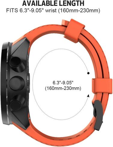 حزام ساعة سيليكون ناعم متوافق مع Suunto 9 Band من NotoCity لـ Suunto 9 GPS Baro حزام ساعة بديل رياضي للرجال والنساء in Kuwait