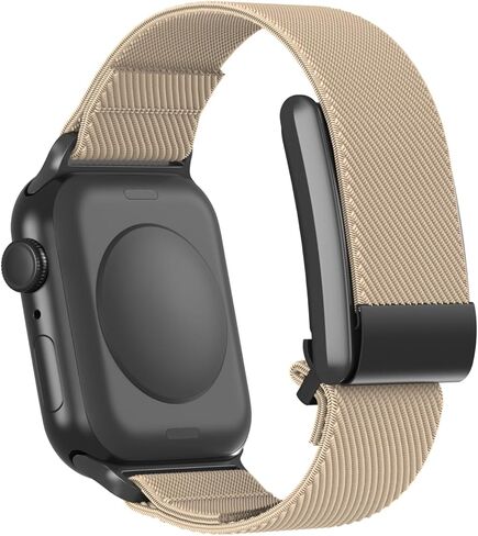 مجموعة Apple Watch & Whoop Band: حزام رياضي هجين - حزام من النايلون مسامي ومقاوم للرائحة متوافق مع Apple Watch & Whoop 4.0 للحصول على أقصى درجات الراحة والمتانة (أسمر/رملي) 42 مم، 44 مم، 45 مم، 49 مم in Kuwait