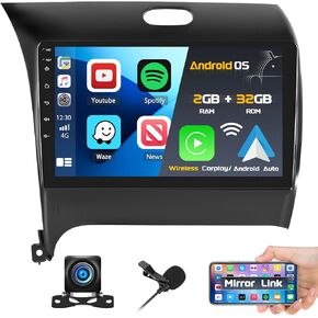 Roinvou [2G+64G] Car Radio for Kia Cerato K3 Forte 2013-2018 with Wireless Carplay/Android Auto, 9 Inch Android 13 IPS Touch Screen Car Stereo, Bluetooth, GPS Navi, WiFi, SWC, 28UI, DSP