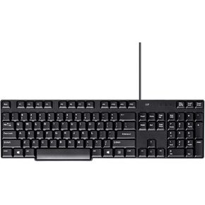 Monoprice USB Keyboard - Spill Resistant Membrane, Comfortable, Standard Layout, Black - Workstream Collection