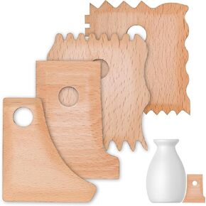 Pottery Ribs, 7Pcs Soft Silicone Rubber Ceramica Rib for Pottery Shaping and Smoothing Tools