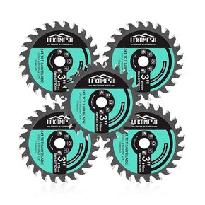 TCT Circular Saw Blades - 3Pack 3" 24T TCT Cutting Disc with 3/8-Inch Arbor, Wood Cutting Circular Saw Blades Cut Off Wheel for Wood Plastic and Composite Materials