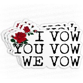 (3Pcs) I Vow You Vow We Vow Sticker Kindle Book Lover Bookish Reading Romance 2" Waterproof Vinyl Decal Sticker Laptop, Water Bottles, Phone, Kindle Merchandise Decor Decal Gifts 2 Inches