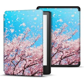 DaFong Case for 6.8" Kindle Paperwhite (11th Generation-2021) & Signature Edition E-Reader, Lightweight TPU Protective Cover with Auto Wake/Sleep,Love Flower