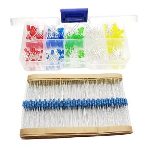 LED Kit for Arduino, ESP32, ESP8266, Raspberry Pi, 5 Colors, 200 Pieces, with Resistor in Kuwait
