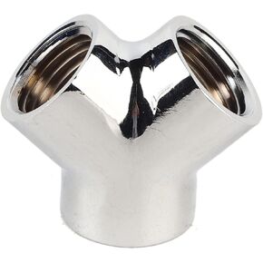 Y-Splitter Crossover Coupling, 3 Way Water Cooling Fitting G1/4" Female Thread Liquid Cooling Fitting for Computer Accessories