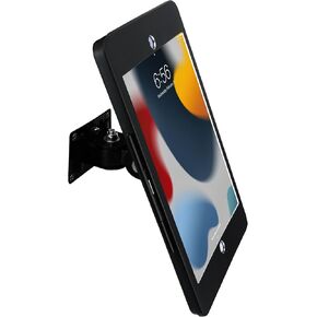 on Wall Mount Bracket for iPad 10.2-Inch (Gen. 9th,8th,7th),with Anti Theft Security Lock &Key,Multi Angle,Screw Fixing,Metal aluminium Box,Black
