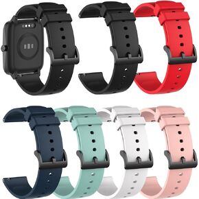 RuenTech Compatible with KEEPONFIT IDW21 IDW26/TOOBUR IDW16 IDW20 IDW26/RUIMEN D1 H1 Smart Watch Bands Women&Men, Replacement Silicone Straps Waterproof Wristbands for Smartwatch 22MM Band