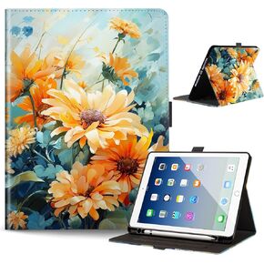 حافظة لجهاز iPad 9/8/7 الجيل 10.2 بوصة مع حامل قلم رصاص، رؤية متعددة الزوايا، حافظات قابلة للطي لجهاز Apple iPad 8th/7th/9th Gen، ليلة مرصعة بالنجوم in Kuwait