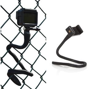 Fence Mount Chain Link Fence Mount for Action Camera Phone, Flexible Mount Clamp Selfie Pole Gooseneck Mount for GoPro, Insta360,AKASO, DJI Osmo Action, Phone