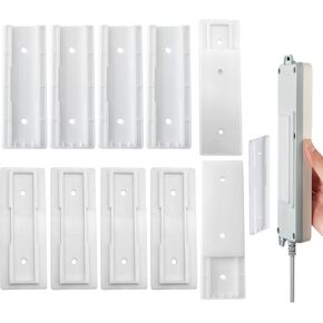 6 Pack Power Strip Holder, Self Adhesive Fixator Wall Mount Plug-in Socket Fixer Bracket Stand Surge Protector Punch Free for Remote Control Router Desk Computer Office Cable Management, Rectangle