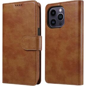 EMF Protection Anti Radiation iPhone Leather Flip Folio Case for iPhone, Genuine Leather Wallet Case/Cover with Card Holder & Stand Function (Black, iPhone 12 Pro Max)