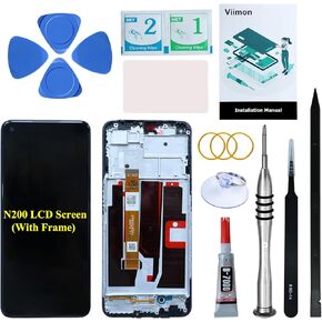 ل OnePlus Nord N300 5G LCD طقم استبدال الشاشة شاشة LCD محول الأرقام الجمعية مع أدوات إصلاح ودليل التثبيت