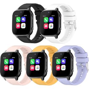 5Pack Compatible for Cosmo JrTrack 3/Cosmo JrTrack 2 SE/Cosmo JrTrack 2/Cosmo JrTrack Kids Watch Bands, Cosmo JrTrack 3 Band Replacement, 20mm Waterproof Silicone Watch Band for Kids