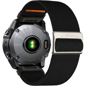 26mm Nylon Sport Band for Garmin Feinx 6x/5x/7x Band, Soft Replacement Smartwatch Strap for Garmin Fenix 5X Plus, Fenix 6X Pro,Fenix 3,Fenix 3 HR, Descent MK1/Mk2/ Mk2S,Enduro/Enduro 2