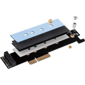 Silverstone ECM26 M.2 NVMe SSD to PCIe x4 Adapter Card, Supports 2230, 2242, 2260, 2280, 22110 Length M.2 SSD (M Key)