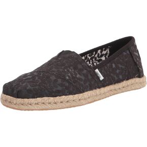 TOMS Womens Alpargata Rope Slip On Flats Casual - Black