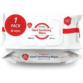 Innerest Mediwiper (1920 Wipes) Antibacterial Hand Wipes | Non Alcohol Wipes Bulk Hand Sanitizer - 80 Count, 24Packs in Saudi Arabia