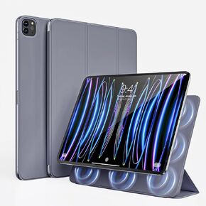 KenKe Case for New iPad Pro 13 Inch M4 2024 7th Gen, Powerful Magnetic Attachment Removable, Trifold Stand Protection Slim Folio Cover for iPad Pro 13 with Pencil Charging, Auto Wake/Sleep, Black