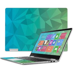MightySkins Skin Compatible with Lenovo Yoga 710 11.6" - Blue Green Polygon | Protective, Durable, and Unique Vinyl Decal wrap Cover | Easy to Apply, Remove, and Change Styles | Made in The USA