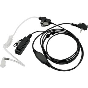 EVX-S24 VX-261 VX-231 Acoustic Tube Radio Earpiece Walkie Talkie Ear Piece with PTT Mic for Vertex Yaesu Standard VX-150 VX-180 VX-230 VX-298 VX-351 EVX-531 EVX-534