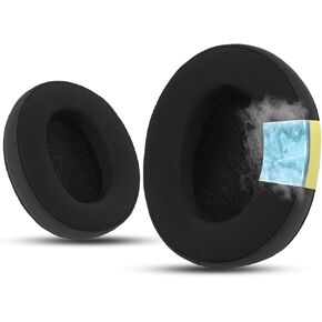 Krone Kalpasmos Large Oval Replacement Ear Pads for ATH M50X / M40X / SteelSeries Arctis/HyperX Cloud & Alpha/Sony MDR-7506 Compatible with Many More Headphones