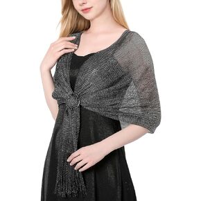 MUQU Shawls and Wraps for Evening Dresses - Women Sparkling Wedding Formal Elegant Pashmina Shawl for Women Gifts