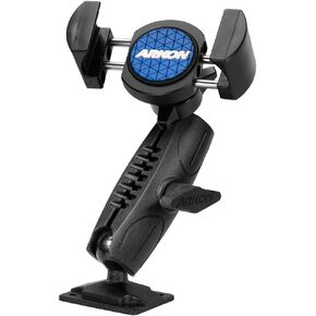 ARKON Mounts RoadVise Phone Holder with Drill Base and Adjustable Arm | Universal Phone Mount | Adjustable Arm | Strong Drill Base | Compatible with iPhone, Galaxy, Note, Pixel, and more