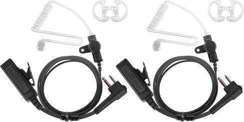 سماعة أذن أنبوبية صوتية سرية لهاتف موتورولا cls1110 cls1410 bpr40 cp100 cp185 cp200 cp200d rdm2070d راديو لاسلكي مع ميكروفون PTT وزوج واحد من قوالب الأذن المتوسطة، عبوتان in Kuwait