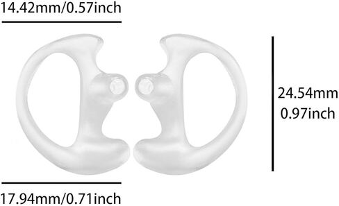 سماعة أذن أنبوبية صوتية سرية لهاتف موتورولا cls1110 cls1410 bpr40 cp100 cp185 cp200 cp200d rdm2070d راديو لاسلكي مع ميكروفون PTT وزوج واحد من قوالب الأذن المتوسطة، عبوتان in Kuwait