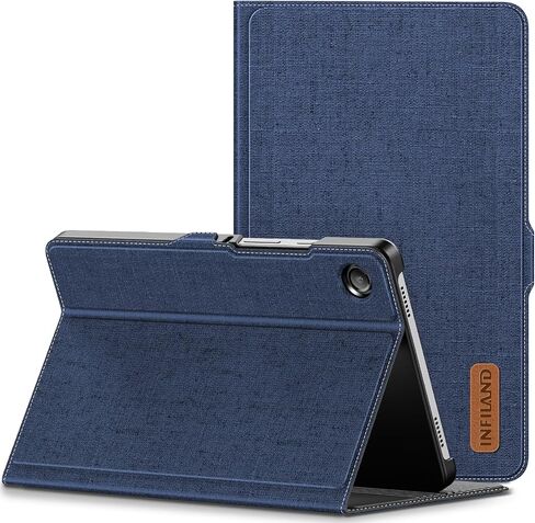 INFILAND Compatible with Samsung Galaxy Tab A9 case 8.7 Inch 2023, Ultra Slim PU Leather Case with Multi Angle Stand for Galaxy Tab A9, Black in Saudi Arabia