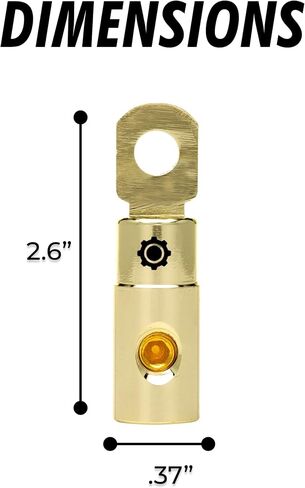 مجموعة حلقات حلقية للبطارية من InstallGear مقاس 1/0 AWG - موصل سلك قياس 1/0 - طرف حلقي 1/0 (4 عبوات) in Kuwait