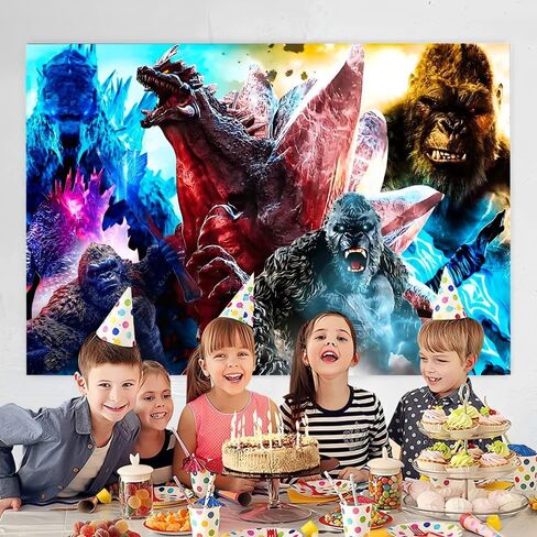 Monsters Background Birthday Decorations, Monsters Happy Birthday Banner Backdrop for Movie Theme Birthday Party Supplies (5x3ft) in Saudi Arabia