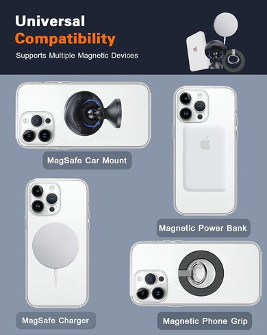Universal Metal Rings Compatible with Magsafe Sticker - (Black&Silver&White) in Saudi Arabia